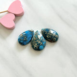 Large Sky Blue Teardrop Ithaca Peak Turquoise, Set of 3 Background
