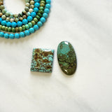 Medium Sea Green Mixed Treasure Mountain Turquoise, Set of 2 Background