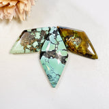 Large Mixed Diamond Mixed Turquoise, Set of 3 Background