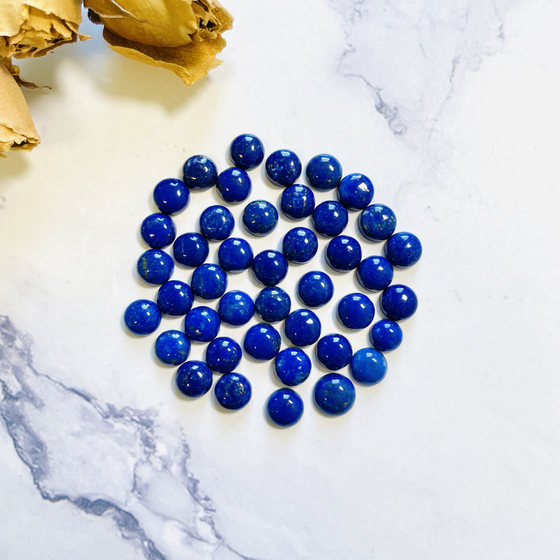 8x8mm Round Lapis Lazuli, Set of 4