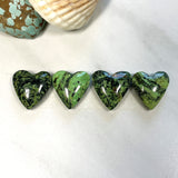 Medium Sea Green Heart Yungai Turquoise, Set of 4 Background