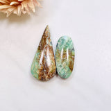 Large Sea Green Mixed Crescent Lake Variscite, Set of 2 Background