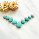 Small Faint Blue Mixed Number 8 Turquoise, Set of 9 Background