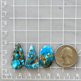 Large Sky Blue Mixed Ithaca Peak Turquoise, Set of 3 Dimensions