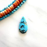 Large Sky Blue Teardrop Ithaca Peak Turquoise Background