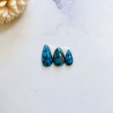 Small Ocean Blue Teardrop Prince Egyptian Turquoise, Set of 3 Background