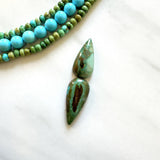 Small Sea Green Teardrop Royston Turquoise, Set of 2 Background