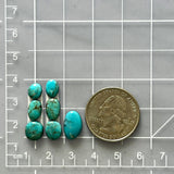Small Sky Blue Mixed Sonora Turquoise, Set of 7 Dimensions