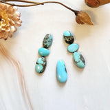 Small Sky Blue Freeform Mixed Turquoise, Set of 7 Background