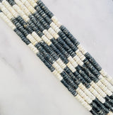 Mixed White Buffalo Dolomite Heishi Beads