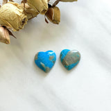 Medium Sky Blue Heart Ithaca Peak Turquoise, Set of 2 Background