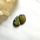 Medium Royal Orange Freeform Treasure Mountain Turquoise, Set of 2 Background