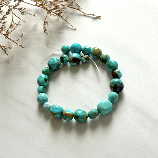 Sky Blue Fox Turquoise Nugget Beads Background