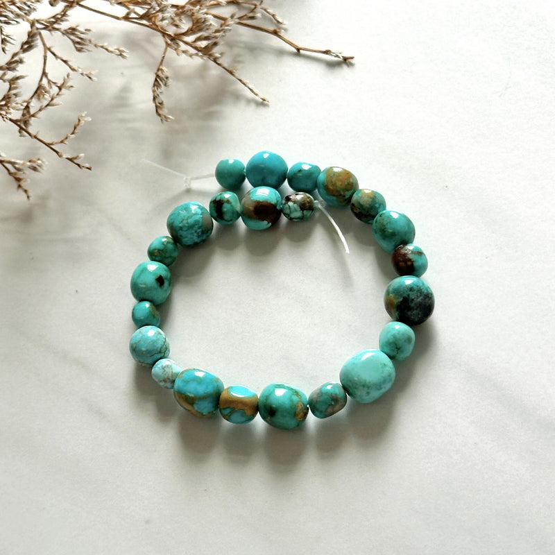 Sky Blue Fox Turquoise Nugget Beads Background
