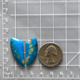 Large Sky Blue Freeform Ithaca Peak Turquoise, Set of 2 Dimensions