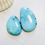 Large Sky Blue Freeform Carico Lake Turquoise, Set of 2 Background