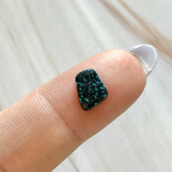 Small Deep Blue Freeform Lander Blue Turquoise Background