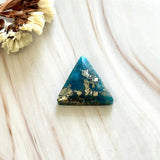 Large Ocean Blue Triangle Ithaca Peak Turquoise Background