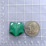 Large Mint Green Freeform Malachite Copper Mineral, Set of 2 Dimensions