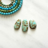 Small Sky Blue Oval Number 8 Turquoise, Set of 3 Background