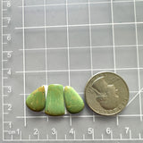 Small Sea Green Mixed Crescent Lake Variscite, Set of 3 Dimensions