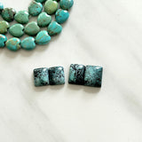 Small Ocean Blue Square Milky Way Turquoise, Set of 4 Background