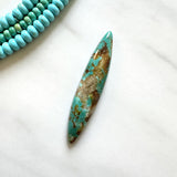 Large Sea Green Surfboard Treasure Mountain Turquoise Background