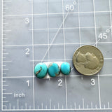 Small Sky Blue Round Ithaca Peak Turquoise, Set of 3 Dimensions