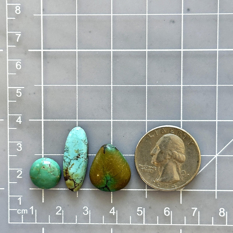 Small Mixed Mixed Treasure Mountain Turquoise, Set of 3