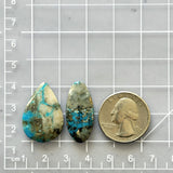 Large Ocean Blue Mixed Ithaca Peak Turquoise, Set of 2 Dimensions