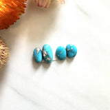 Small Sky Blue Mixed Royston Turquoise, Set of 4 Background