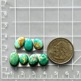 Small Sky Blue Mixed Royston Turquoise, Set of 7 Dimensions