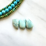 Small Faint Blue Mixed Sonora Turquoise, Set of 3 Background