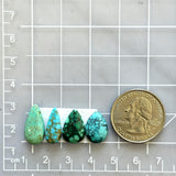 Small Sky Blue Teardrop Mixed Turquoise, Set of 4 Dimensions