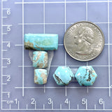 Small Sky Blue Mixed Sand Hill Turquoise, Set of 5 Dimensions