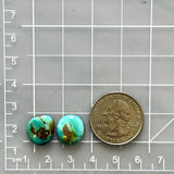 Small Sky Blue Mixed Royston Turquoise, Set of 2 Dimensions