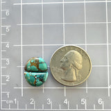 Small Ocean Blue Half Moon Yungai Turquoise, Set of 2 Dimensions