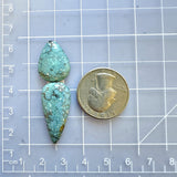 Medium Sky Blue Teardrop Namtso Lake Turquoise, Set of 2 Dimensions