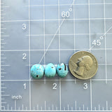 Small Sky Blue Freeform Blue Moon Turquoise, Set of 3 Dimensions