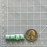 Small Faint Green Square Namtso Lake Turquoise, Set of 4 Dimensions