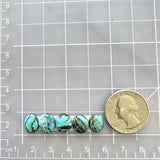Small Sky Blue Mixed Mixed Turquoise, Set of 5 Dimensions