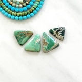 Medium Mixed Triangle Crescent Lake Variscite, Set of 4 Background