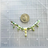Small Lime Green Mixed Sonoran Lime Turquoise, Set of 19 Dimensions