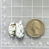 Small White Mixed Sand Hill Turquoise, Set of 2 Dimensions