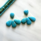 Medium Sky Blue Teardrop Sleeping Beauty Turquoise, Set of 8 Background