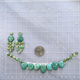 Small Mixed Mixed Mixed Turquoise, Set of 39 Dimensions