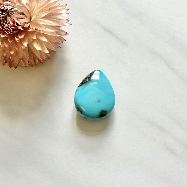 Medium Sky Blue Teardrop Ithaca Peak Turquoise Background
