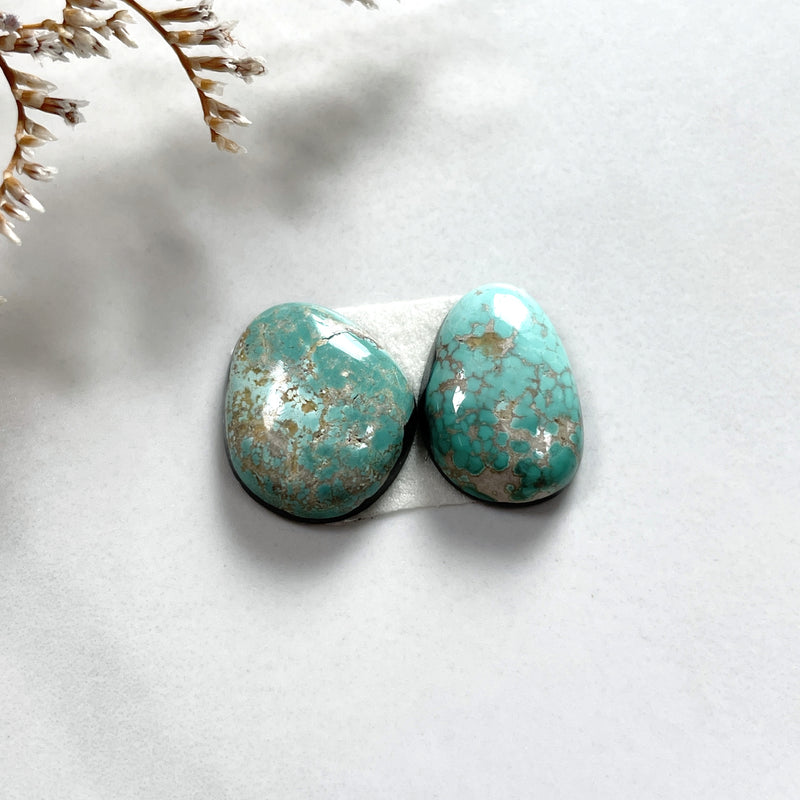 Small Sky Blue Freeform Carico Lake Turquoise, Set of 2 Background