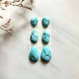 Small Sky Blue Teardrop Yungai Turquoise, Set of 6 Background