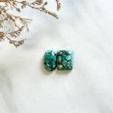 Small Bamboo Green Mixed Namtso Lake Turquoise, Set of 2 Background